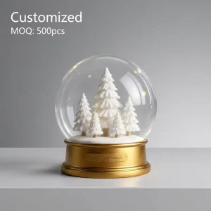 OEM Custom Christmas Snow Globe Manufacturer USA Resin Snow Ball Business Gift Box