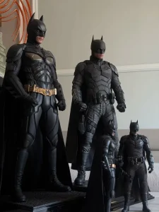 OEM Life Size Fiberglassbatsuperhero Statue Waterproof Movie Character Sculpture For Amusement Parkoutdoor Shopping Mall