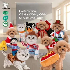 OEM ODM Easy Wear Adjustable Strap Pet Halloween Costume Multiple Novelty Designs Dog Cat Holiday Party Cosplay Clothing