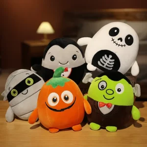 OEM ODM Unisex Super Soft Pumpkin Zombie Halloween Party Themed Toy Doll PP Cotton Filling Mesh Lining For Company Event Props