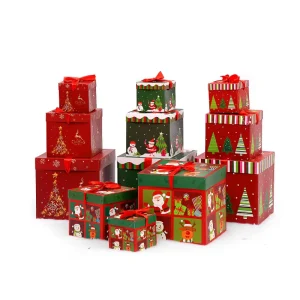 OMT Paper Card Christmas Gift Packaging Boxes with Matt Lamination and Embossing Customizable