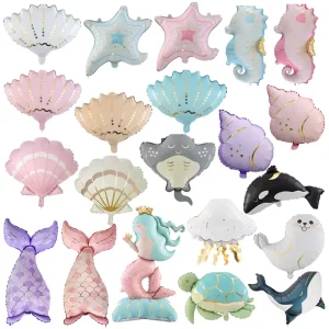 Ocean Animal Balloons Whale Lobster Dolphin Jellyfish Seahorse Shark Orca Devil Fish Foil Balloons