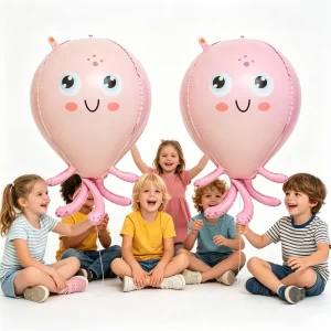 Octopus Shark Foil Balloon Ocean Themed for Birthday Celebrations Vivid Aluminum Molding Decoration Kids Party Balloons