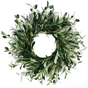 Olive Fruit Simulation Wreath 45-50cm Door and Wall Hanging Garland