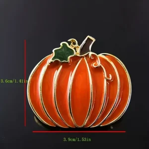 One Pumpkin Style High Quality Jewelry Sparkling Rhinestone Inlaid Pumpkin Brooch Creative Halloween Brooch Pin