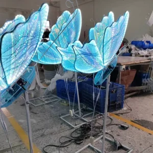 Open And Close The Butterfly Glowing Butterfly Wings Moving Butterfly Wedding Decoration Activity Arrangement