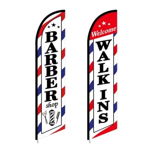 Open Feather Flag with Fiberglass Pole Double sided Printing Flag for Business Advertising Outside