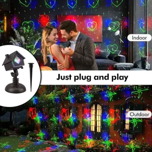 Optional Multi Colors Moving Laser 1000 Motion Interchangeable Patterned Indoor/Outdoor IP65 Waterproof Christmas Decorations