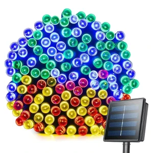 Ornament 33ft 10M 100 LED Luces De Navidad Outdoor 8 Functions Controller Solar Light for Garden House Party Holiday