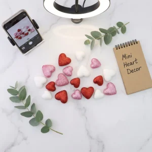 Ornaments Heart Shaped Tree Ornaments Valentine Glitter Hearts Hanging Decoration for Home Wedding Party Crafts Decor