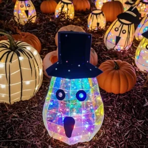 Ornaments for Halloween Christmas Party Pumpkin Shaped Glowing Ghost Skull Essential Decorative Lighting for Decoration