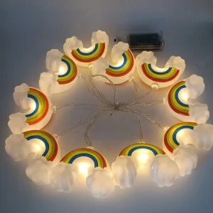 Other Holiday Lighting Battery Operated Festival PVC Wire Led String Light for Kids 10 Led Decorative Rain Bow String Lights