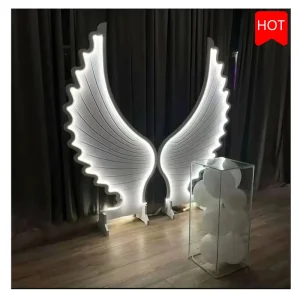 Other Wedding Decorations Glowing Angel Wings Acrylic Backdrop Wedding Decoration Backdrop for Event Parties