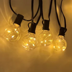 Outdoor 25FT 50FT Waterproof LED String Light Solar Spherical Light Suitable for Patio Garden Christmas Decorations