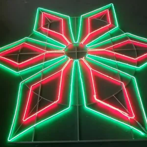 Outdoor 2D Star LED Wire Frame Holiday Christmas Festival Decorative Street Motif Light Christmas Lights
