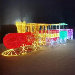 Outdoor 3D Extra Large High End Christmas Light Thomas Train LED Installations for Commercial Shopping Mall Decoration