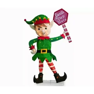 Outdoor 3D LED Elf Motif Light Sculpture
