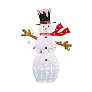 Outdoor 3D LED Lighted Snowman Festive Christmas Light with Motif Holiday Decor