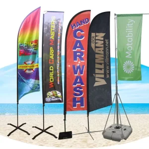 Outdoor Advertising Sail Beach Banners Wind Blade Beach Flag Direct Sale Beach Flag