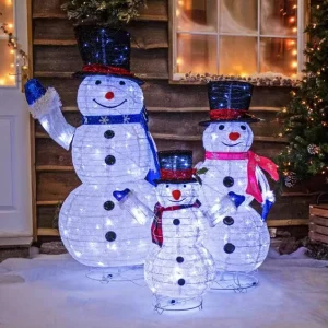 Outdoor Christmas Decorations Life Size LED Christmas Snowman for Shopping Mall Holiday Garden