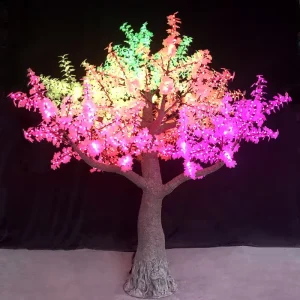 Outdoor Christmas Festival RGB Color-Changing AC Powered 4M 13ft DMX512 IP65 3500K Warm White CRI 70 LED Tree