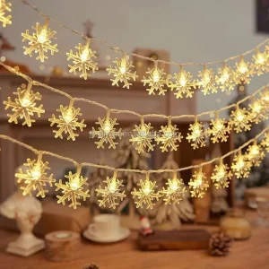 Outdoor Christmas LED String Lights Waterproof Star Shaped Colorful Fairy Lights for Wedding Patio Christmas Decor