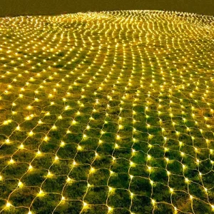 Outdoor Christmas Lights 6m*4m 672led IP44 Waterproof Mesh Net with 8 Modes and Customization Logo Pattern Fairy Lights