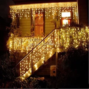 Outdoor Christmas Lights Icicle Curtain String Light for Party and Wedding