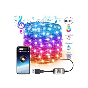 Outdoor Color Changing LED Christmas Lights 20m Smartphone Controlled IP20 Rated CE Certified Customized Warranty