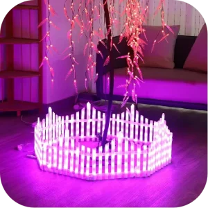 Outdoor Colourful Light Fence for Garden Lawn and Christmas Atmosphere Festive Decorations