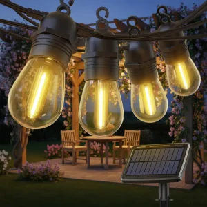 Outdoor Commercial USB Powered 100 LED Festoon String Lights IP44 Copper Material Warm White CRI 80 Decorative Lighting