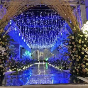 Outdoor Connectable Christmas Grade IP44 Garden Lights Landscape Warm White Yard Patio Holiday LED Icicle Lights