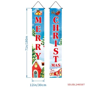 Outdoor Decorative Door Couplet Tropical Beach Party Halloween Easter Christmas New Year Graduation Banners Elegant Beach Party