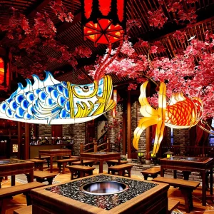 Outdoor Decorative Large Animal Motif Koi Fish Fancy Carp Lantern Festival for Chinese Lunar New Year