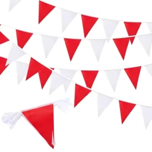 Outdoor Durable Vintage Card Stock Folding Fishtail Triangle Garland Flags Party Banners for Garden Wedding Birthday Festival