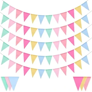 Outdoor Durable Vintage Geometric Garland Flags UV Printing for Wedding Birthday Party Home Festival Garden