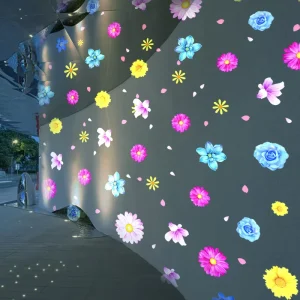 Outdoor Falling Flowers Dynamic Special Effects Projection Light Indoor Decoration Gobo Logo Projector Advertising Light