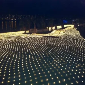 Outdoor Festival LED Warm White Fairy String Mesh Net Lights for Christmas Wedding Decoration