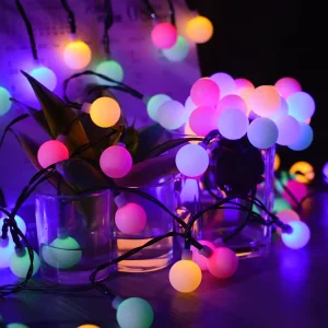 Outdoor Festival Wedding Party Christmas Colorful Festoon LED String Light Battery Operated Curtain Fairy Lights
