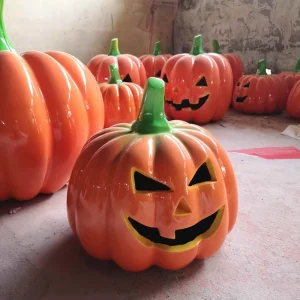 Outdoor Fiberglass Halloween Pumpkin Decoration