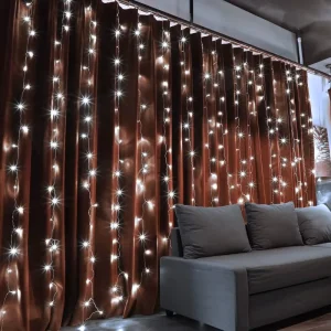 Outdoor Garden Christmas Lights IP44 Landscape Warm White Yard Patio Holiday Fairy Decorative LED Curtain Lights