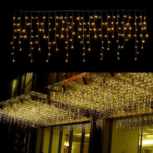 Outdoor Garden Landscape Christmas Decorative Icicle Lamp IP65 IP44 Rated Warm White LED String Light