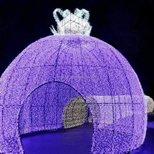 Outdoor Giant Walk in Outside Giant Christmas Ornament Domes for Holiday Yard Decoration