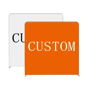 Outdoor Graduation Ramadan Event Display Polyester Pillowcase Banner Background Stand Cover for Birthday Parties Custom Size