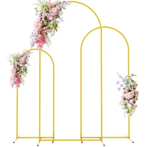 Outdoor Home Decor Wedding & Birthday Backdrop Supplies Metal & Iron Wedding Arch with Artificial Flowers for Decorations