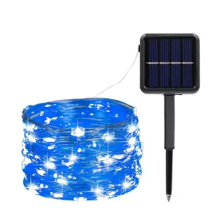 Outdoor IP65 Solar Copper Wire Christmas Lights 8 Modes for Yard Gardens Trees Christmas Halloween Decorations