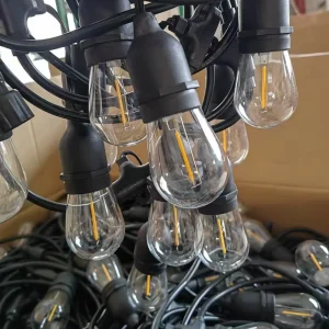 Outdoor IP65 Waterproof LED String Lights E27 S14 Patio Festoon Lighting for Camping Christmas & Holiday Parties