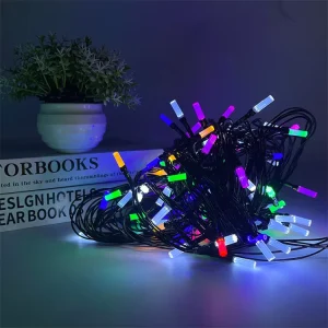 Outdoor IP65 Waterproof RGB Light String Warm White Christmas Tree Decorations 220V Connectable