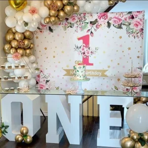 Outdoor Indoor Baby Birthday Party Decorations Party Supplies One Table Letter for Kids Birthday Party Supplies