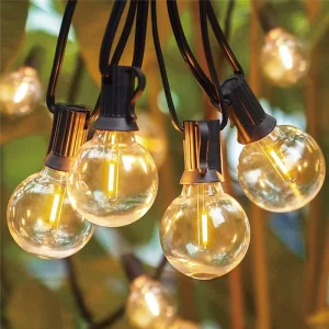 Outdoor Indoor Christmas Garland Decorative Lighting G40 15M 30M 60M for Garden Wedding Globe LED String Light